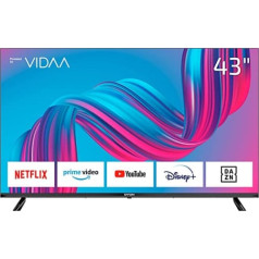 DYON Movie Smart 43 VX 108 cm (43 collu) televizors (Full HD Smart TV, HD trīskāršais uztvērējs (DVB-C/-S2/-T2), App Store, Prime Video, Netflix, YouTube, DAZN, Disney+) [2023. gada modelis ]