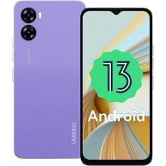 UMIDIGI G3 Plus viedtālrunis bez līguma (2023), Android 13 mobilais tālrunis, 8 GB + 128 GB/1 TB mobilie tālruņi bez Simlock, 6,52 collu HD + displejs, 5150 mAh, 13 MP, 4G divu SIM kartu, skolas bērnu mobilais tālrunis