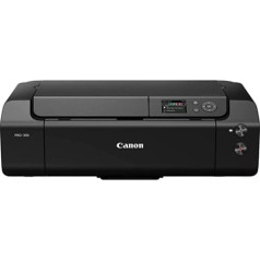 Canon imagePROGRAF PRO-300 A3+ printera krāsu tintes printera fotoattēlu printeris (DIN A4, A3, A3+, 4800 x 2400 dpi, 7,5 cm LCD, WLAN, LAN, USB, AirPrint, PRINT lietotne, 10 atsevišķas tintes tvertnes), melns