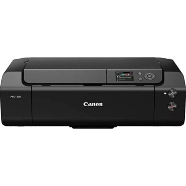 Canon imagePROGRAF PRO-300 A3+ printera krāsu tintes printera fotoattēlu printeris (DIN A4, A3, A3+, 4800 x 2400 dpi, 7,5 cm LCD, WLAN, LAN, USB, AirPrint, PRINT lietotne, 10 atsevišķas tintes tvertnes), melns