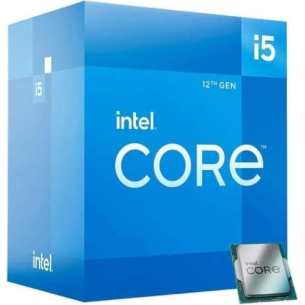 Intel Core i5-12400 12. paaudzes galddatoru procesors (pamata pulkstenis: 2,5 GHz, 6 kodoli, LGA1700, RAM DDR4 un DDR5 līdz 128 GB) BX8071512400