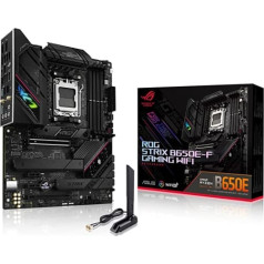 ASUS ROG STRIX B650E-F GAMING WIFI mātesplates ligzda AMD AM5 (Ryzen 7000, ATX, DDR5 atmiņa, 12+2 barošanas posmi, USB 3.2 Gen 2x2 Type-C, PCIe 5.0, Q-Release, WiFi 6E, Aura Synura c)