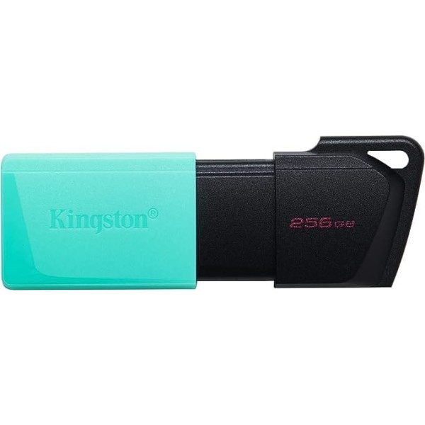 Kingston DataTraveler Exodia M USB zibatmiņa 3.2 Gen 1 DTXM/256GB ar pārvietojamu vāciņu (melns + tirkīzs)