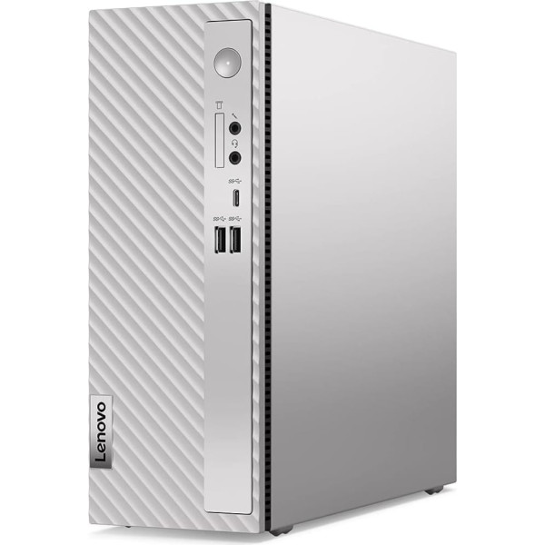 Lenovo IdeaCentre 3 Gen 7 — galddators (procesors Intel Core i3-12100, 512 GB SSD, 8 GB RAM, DVD±RW, WiFi 6, Windows 11 Home) USB tastatūra un pele (melna) — mākoņpelēka