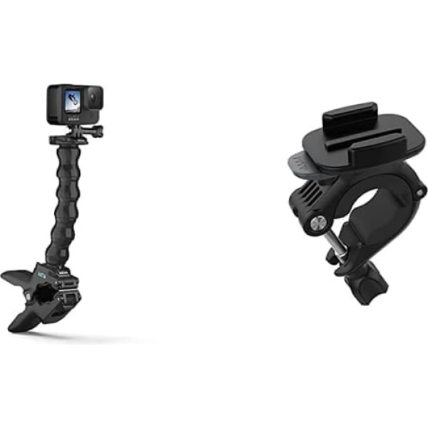 GoPro AWS Monopod Flex Clamp (oficiālais GoPro piederums) un stūres/sēdekļa caurule/caurules stiprinājums (oficiālais GoPro piederums)