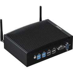 FANPEEC Fanless PC Core i3 6157U, Industrial Mini PC Windows 10 Pro 8GB RAM 256GB SSD, Galddatora WiFi 5, BT 4.2, 4 x USB 3.0, 4 x USB 2.0, 2 Ethernet porti, 2 x HD galddatora mini datori