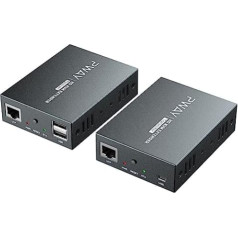 PW-DT237K HDMI KVM USB paplašinātājs 492 pēdas/150 m pārraide, izmantojot vienu Cat5e/6/7 HD 1080P Atbalsta TCP/IP un Loop Out funkciju