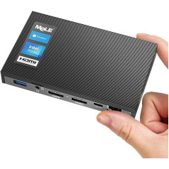 MeLE Mini dators, Quieter3Q Celeron N5105 16GB 512GB Windows 11 Pro mikro dators bez ventilatora mazs galddators ar Gigabit Ethernet WiFi 6, BT 5.2, PXE, Dual 4K HDMI, VESA birojam/mācībām/mājām