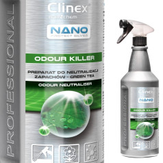 Освежитель воздуха для нейтрализации запахов CLINEX Nano Protect Silver Odor Killer - Зеленый чай 1л