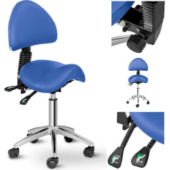 BERLIN regulējams seglu skaistumkrēsls ar atzveltni - zils