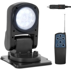 Priekšējo lukturu LED prožektora lampa ar magnētisku pamatni un tālvadības pulti automašīnas laivai 9-32V 360 grādi