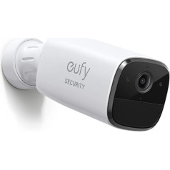 eufy Security SoloCam E40 āra drošības kamera, WiFi, bezvadu, personīgās noteikšanas KI, divpusēja audio funkcija, Alexa/Google Assistant, 2K izšķirtspēja, 90 dB trauksme, laikapstākļu izturīgs, bezmaksas