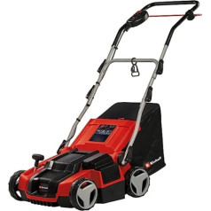 Einhell GE-SA 1435/1 Electric Scarifier Fan (1.4 kW, 35 cm Working Width, 4-Level Working Depth Adjustment, 28 L Collection Bag)