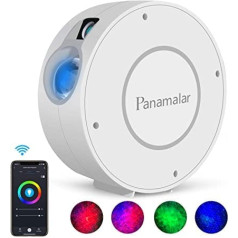 Panamalar Smart Starry Sky projektors, WiFi LED projektors, Galaxy Starlight, bērnu nakts gaisma ar taimeri/balss vadību, izmantojot Alexa un Google, Starry Sky LED lampa ballītei, bērni, dāvana