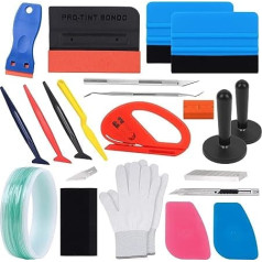 Car Wrap Film Installation Tool Kit, 5 m Knife Cutting Tape Car Vinyl Wrap, Scraper, Felt Squeegee, Cutter