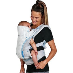 Infantino Staycool 4-in-1 kabrioleta pārvadātājs, ergonomisks dizains zīdaiņiem un maziem bērniem no 3,6 līdz 18,1 kg ar uzglabāšanas maisiņu, pelēks