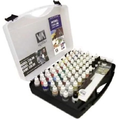 Acrylicos Vallejo 070172, Model Colour Set Basis, Multicoloured, 77 Piece Set