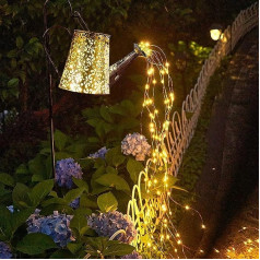 Lifemet Solar Watering Can Lights Garden Decoration, Fairy Lights, Outdoor Waterproof Shower Light, Fairy LED Solar Lights, Art Metal Vintage Decorative Lamp for Yard, Balcony, Garden, Path, Lamp (with Bracket)