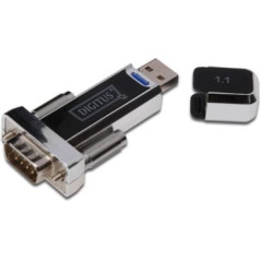 Digitus USB 1.1 uz rs232 (db9) pārveidotājs/adapteris ar kabeļa tipu usb am / f 80cm