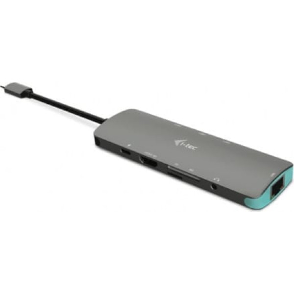 I-tec Usb-c metāla nano dokstacija 1x hdmi 4k ultra hd 3840 x 2016 @ 30hz 1x sd lasītājs 1x micro sd lasītājs 1x Ethernet Glan rj-45 ports 1x