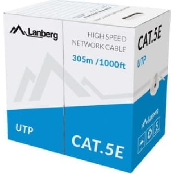 Lanberg lan cable utp 100mb/s 305m wire ca blue