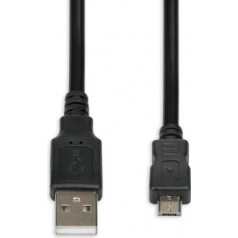 Ibox usb 2.0 a / b micro 1.8m iku2m18 kabelis (usb 2.0 tips a - usb 2.0 tips a; 1.8m; melna krāsa)