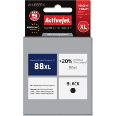 Activejet ah-88brx tinte (HP 88xl c9396ae nomaiņa; premium; 80 ml; melna)