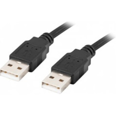 Lanberg usb kabelis 2,0 m / m 1 m melns ca-usba-20cu-0010-bk