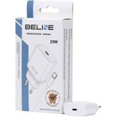 Beline 25w gan usb-c sienas lādētājs + usb-c kabelis, balts