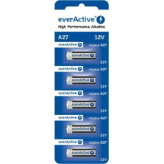 Everactive alkaline batteries 27a 12v, blister of 5 27a5bl