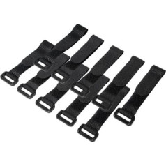 Logilink Kabeļu organizators, velcro, 15 cm, 10 gab. melns