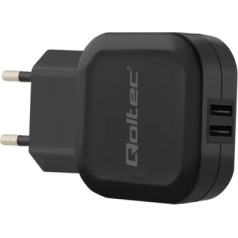 Qoltec Sienas lādētājs 17w | 5v | 3.4a | 2xusb