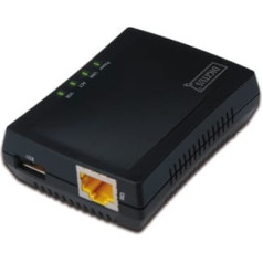 Digitus Multifunction print server / print server 1xusb 2.0 network hub, us, 1x rj45, lan 10 / 100mbps