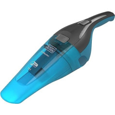 Black+Decker 2-in-1 mitrais/sausais rokas putekļsūcējs (7,2 V, gumijas lūpa mitrai tīrīšanai, caurspīdīgs netīrumu savācējs, ietver uzlādes staciju ar sienas stiprinājumu, otu un gumijas lūpu) WDC215WA