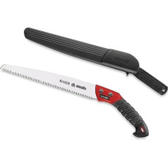 AUSONIA - 34177 Professional Garden Saw Tree Saw Folding Saw Hand Saw Razor with Quiver Saw Blade with Removable Teeth Size 31 cm Long Chrome-Plated Handle Made of Thermooplastic Rubber