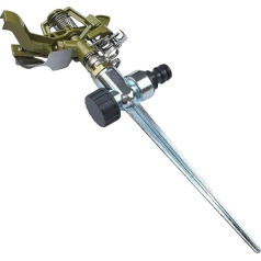 AERZETIX - C59176 - Sprinkler 1/2 inch Pulse/Rotary Impact/Round/Adjustable/Spit/Ratchet on Metal Stake - Accessories/Automatic Sprinkler System - Garden Tool