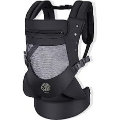 Ergonomic Baby Carrier for Newborns 3D Mesh Super Ergonomic 4 Positions with Adjustable Hood from 4 Months to 18 kg Baby Carrier Newborn from Birth