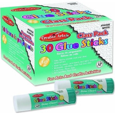 Charles Leonard Inc. 30 Glue Sticks Per Box, White Color, 1 Box (94308)