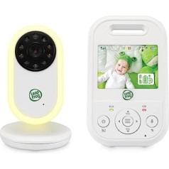 Leap Frog LF2423 video mazuļa monitors ar 2,8 collu IPS krāsu ekrānu, 2x tālummaiņa, liela diapazona, temperatūras sensors, trokšņa aktivizēšanas režīms, domofons, ilgs akumulatora darbības laiks, balts