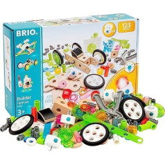 BRIO Builder 34593 viegls celtniecības komplekts, 120 gabali, radoša celtniecības rotaļlieta no Zviedrijas ar daudzkrāsainiem gaišiem celtniecības blokiem vēl vairāk prieka - bērniem no 3 gadu vecuma