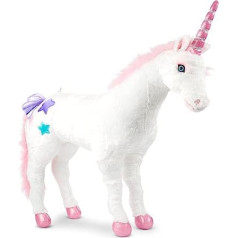 Melissa & Doug Unicorn plīša rotaļlieta, balta - 30 collas