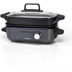 Cuisinart Cooking GRMC3E 5-in-1 Multi-Cooker for Grilling, Sauting, Simmer and Cooking, Multicooker with Non-Stick Coating for Easy Cleaning, Midnight Grey