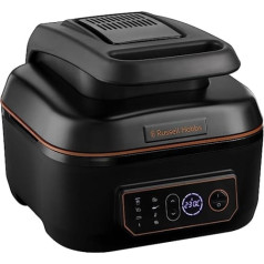 Russell Hobbs SatisFry 26520-56 Hot Air Fryer XL 5,5 L Multi [AirFryer & Grill & Multi-Cooker] (drošs trauku mazgājamajā mašīnā, karstums no augšas un apakšas, bez kratīšanas, lēna plīts, cepšana utt., ieskaitot grila plāksni)