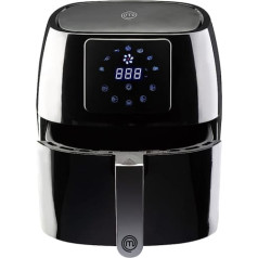 MasterChef karstā gaisa cepeškrāsns 4,5 l Airfryer 1600 W, cepeškrāsns karstais gaiss bez taukiem 2–4 personām, karstā gaisa cepeškrāsns ar digitālo skārienekrānu un 7 programmām, priekšsildīšana un siltuma uzturēšana, 80–200 °C,