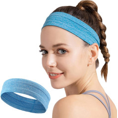 Hurtel Elastic fabric headband for running fitness blue