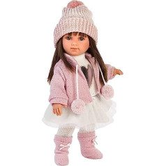 Llorens 53528 Sara Doll with Brown Hair and Brown Eyes, Fashion Doll with Soft Body, Includes Trendy Outfit, 35 cm, Multi-Coloured