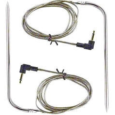 2 Pack Waterproof Replacement Meat Probe Compatible with Louisiana Pellet Grills 3.5mm Plug Meat BBQ Digital Thermostat