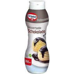 ‎Dr. Oetker Dr. Oetker Professional, Dessertsoße Schokolade, 765 ml Flasche, Anti-Tropf-Verschluss, Wiederverschließbar, handliche Dosierflasche, 1-39-252313