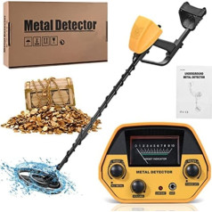 Aomdom Metal Detector, Professional Metal Detector for Adults and Children, 7.5 Inch Waterproof Metal Detector Set with Adjustable Stem with LCD Display, 2 Batteries