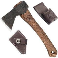 BeaverCraft AX1 Hand-Forged Hatchet Camping Axe Leisure Hatchet Axe Wood Splits Outdoor Axe for Garden Universal Axe Splitting Axe Bushcraft Equipment Small Axe with Wooden Handle